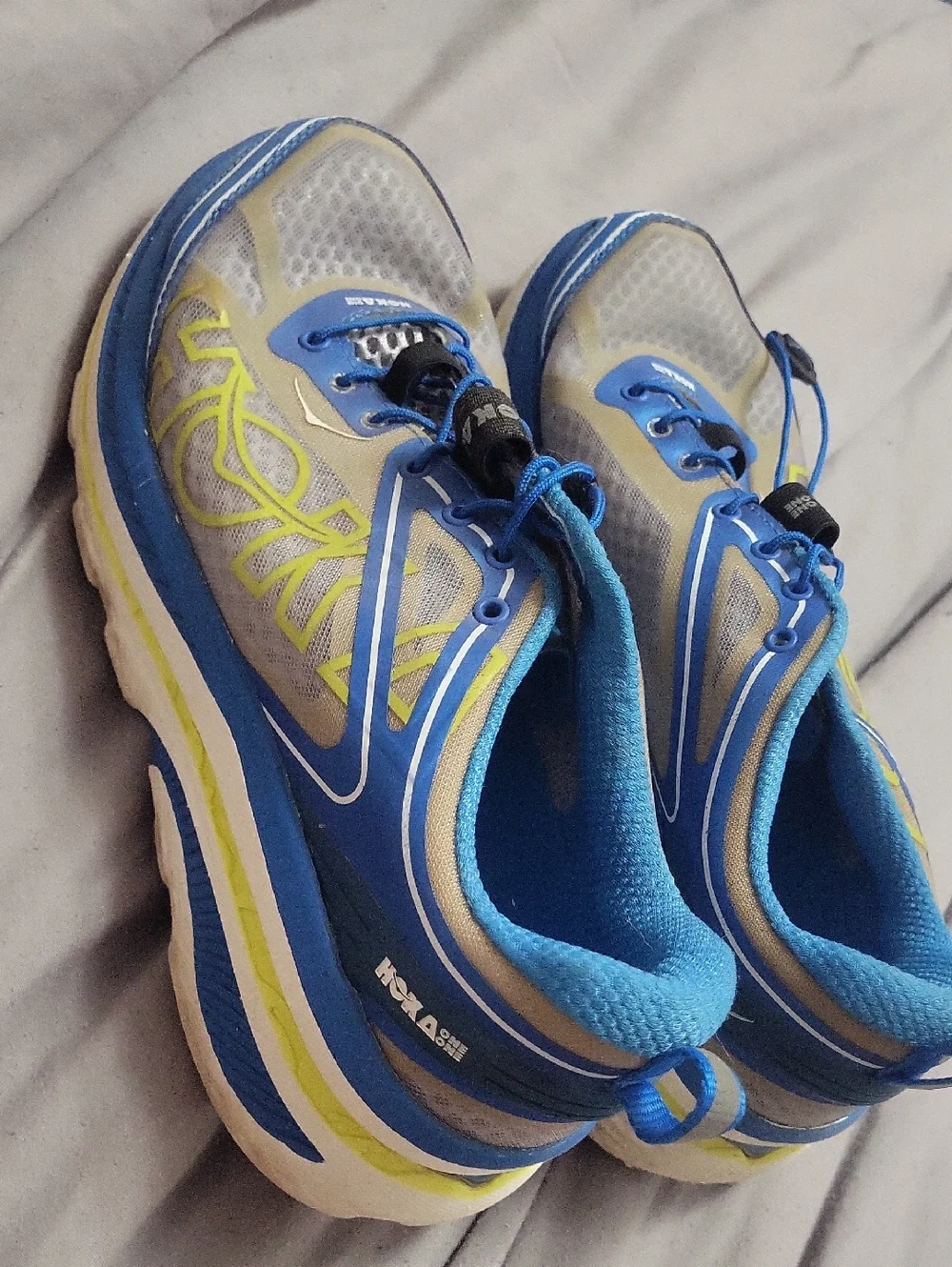 Hoka Blue & Yellow Trail Running Shoes - Picture 1 of 1